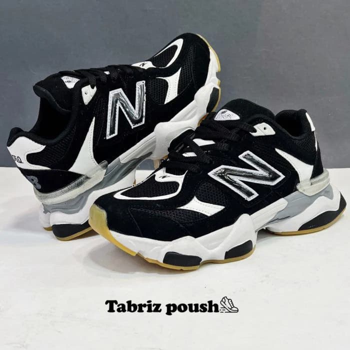 کفش اسپرت ست زنانه و پسرانه نیوبالانس 9060 زیره لژ دار مشکی سایز 37 38 تبریز پوش — تصویر ۲