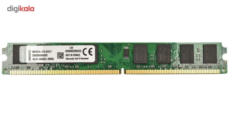 رم دسکتاپ DDR2 تک کاناله 800 مگاهرتز کینگستون ظرفیت 2 گیگابایت — تصویر ۲