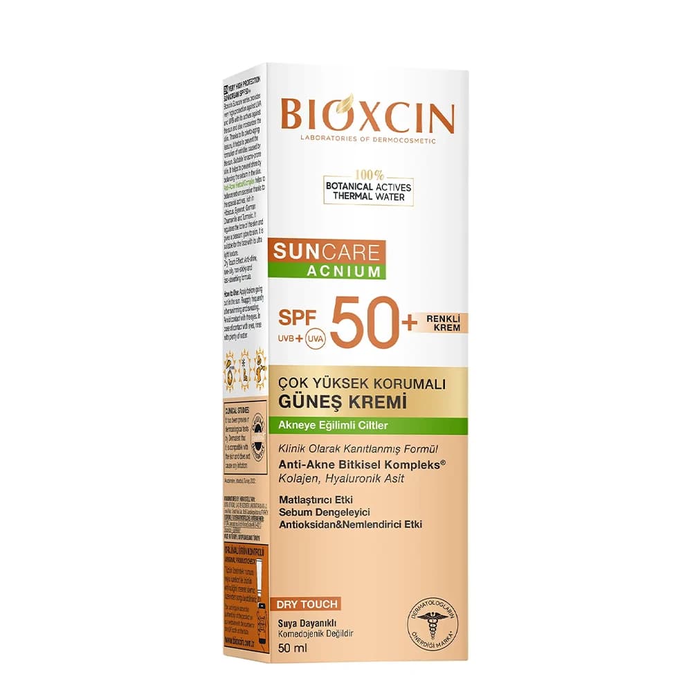 کرم ضدآفتاب رنگی بیوکسین +SPF50 مناسب پوست مستعد آکنه و جوش حجم 50 میلیلیتر — تصویر ۹