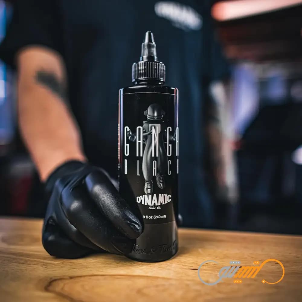 رنگ تاتو داینامیک گنگا بلک Dynamic Ganga Black حجم 240 میل — تصویر ۲