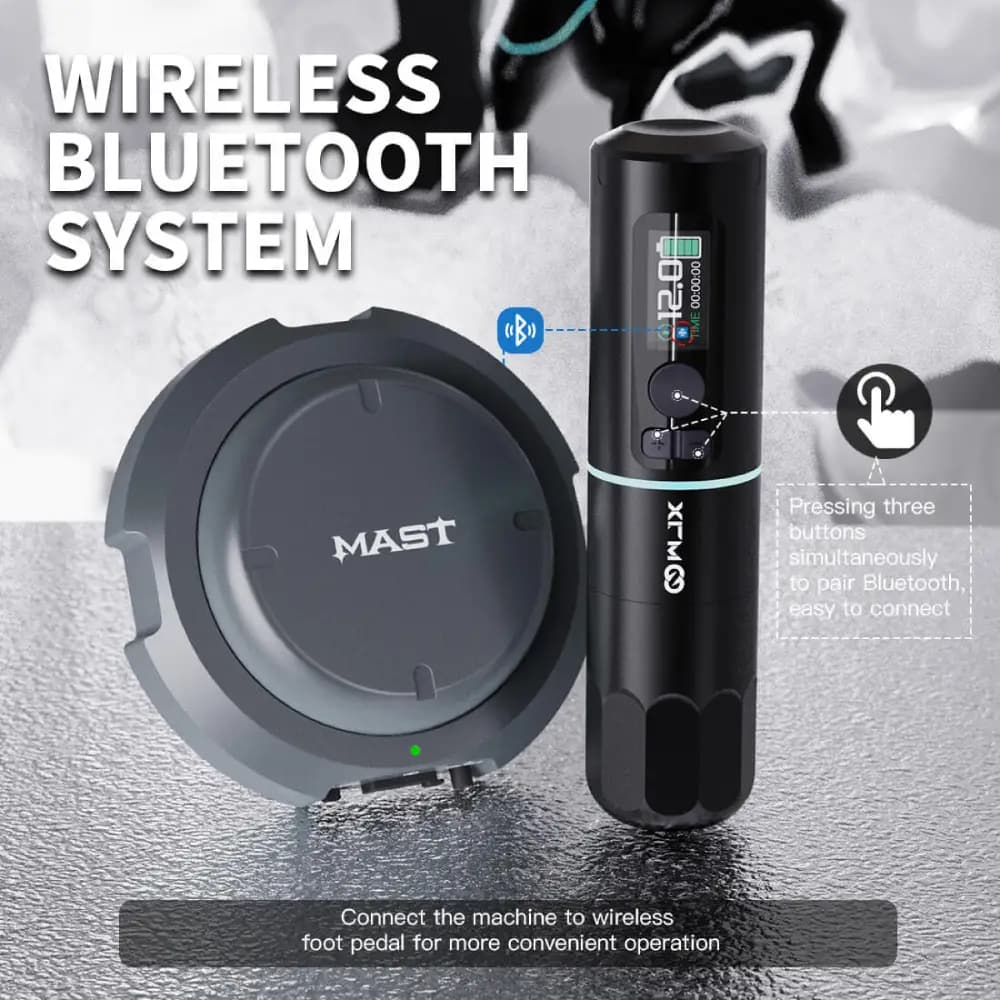 دستگاه تتو Dragonhawk WJX W4 دوباطری — تصویر ۶