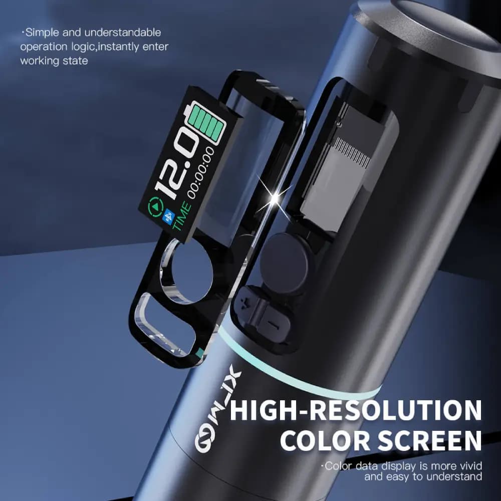 دستگاه تتو Dragonhawk WJX W4 دوباطری — تصویر ۷