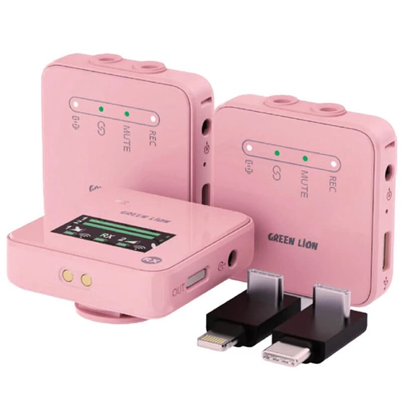 میکروفون یقه ای بی سیم دوتایی گرین لاین GLM-Professional Type-C / Lightning — تصویر ۱۱