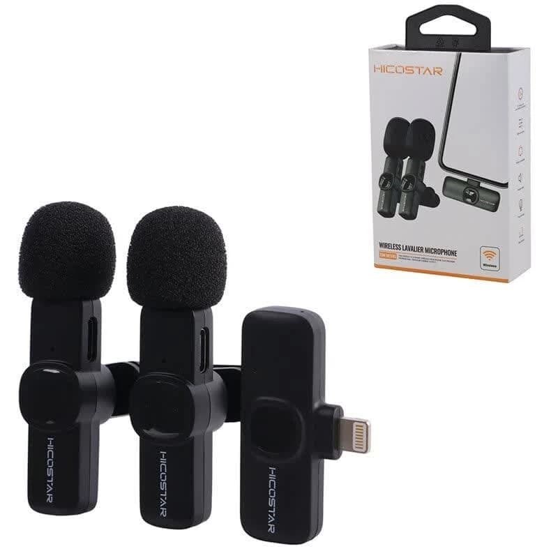 میکروفون یقه ای بی سیم دوتایی هایکو استار HS-MC522i Lightning — تصویر ۹