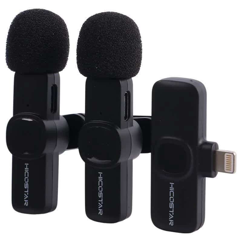 میکروفون یقه ای بی سیم دوتایی هایکو استار HS-MC522i Lightning — تصویر ۳