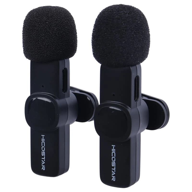 میکروفون یقه ای بی سیم دوتایی هایکو استار HS-MC521c Type-C — تصویر ۸