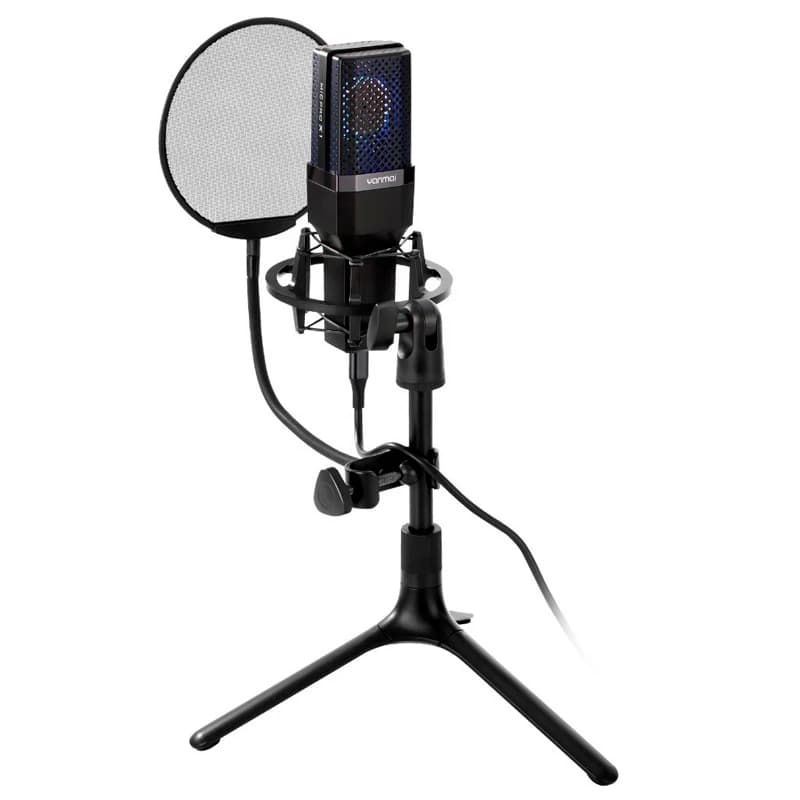 میکروفون کندانسور و پایه لرزشگیر Yanmai Micpro X1 + پاپ فیلتر — تصویر ۲