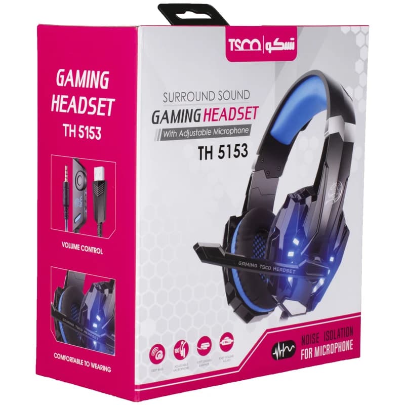 هدفون گیمینگ سیم دار TSCO TH 5153 — تصویر ۱۱