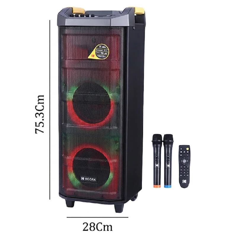 اسپیکر چمدانی بلوتوثی کداک RTS-4106 + میکروفون و ریموت کنترل پک ضعیف