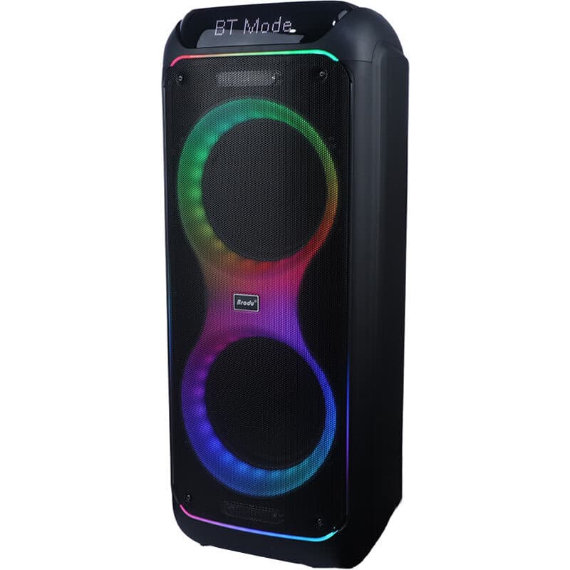 اسپیکر چمدانی بلوتوثی برودو BTS-2123 + میکروفون و ریموت کنترل — تصویر ۱۱