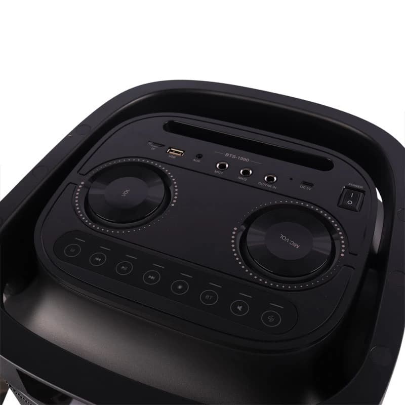 اسپیکر چمدانی بلوتوثی برودو BTS-1990 + میکروفون و ریموت کنترل — تصویر ۷