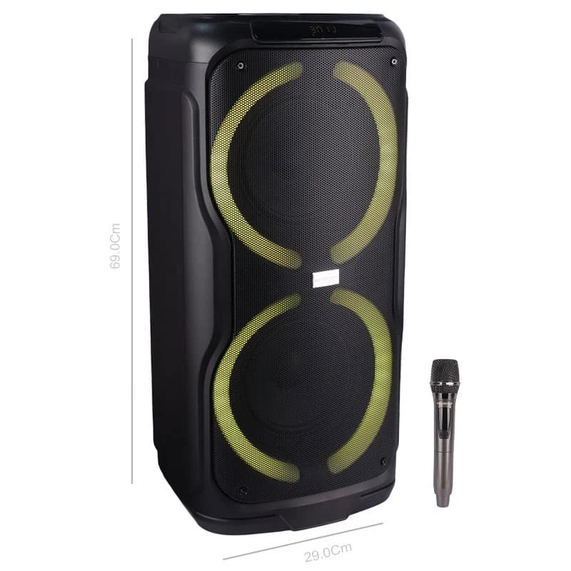 اسپیکر چمدانی بلوتوثی هایکو استار Party Box HPS-8016 + میکروفون — تصویر ۱۲