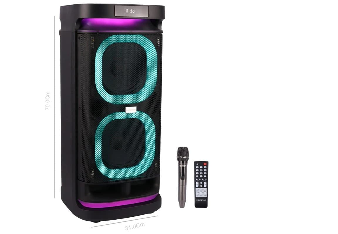 اسپیکر چمدانی بلوتوثی هایکو استار Party Box HPS-8116 + میکروفون و ریموت کنترل — تصویر ۹