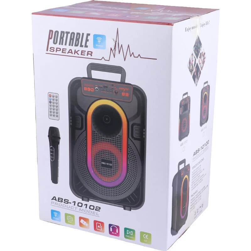 اسپیکر بلوتوثی ABS-10102 + میکروفون و ریموت کنترل — تصویر ۱۲