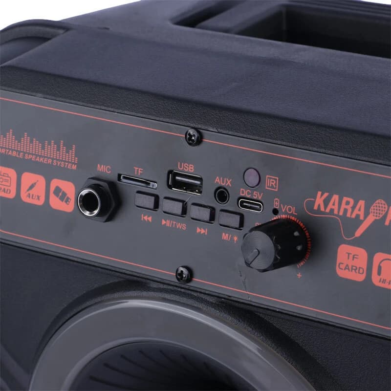 اسپیکر بلوتوثی ABS-10102 + میکروفون و ریموت کنترل — تصویر ۸