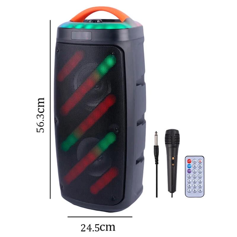 اسپیکر بلوتوثی ABS-6203 + میکروفون و ریموت کنترل — تصویر ۹