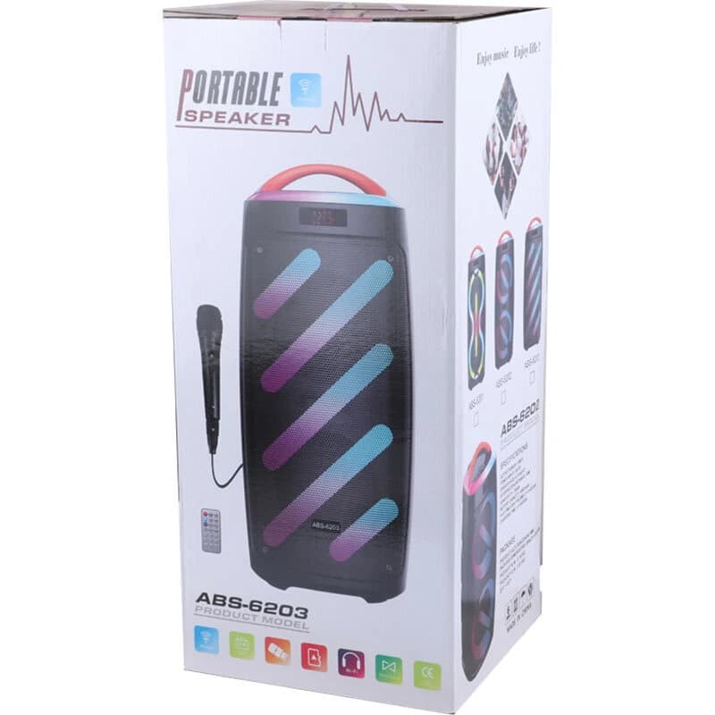 اسپیکر بلوتوثی ABS-6203 + میکروفون و ریموت کنترل — تصویر ۱۰