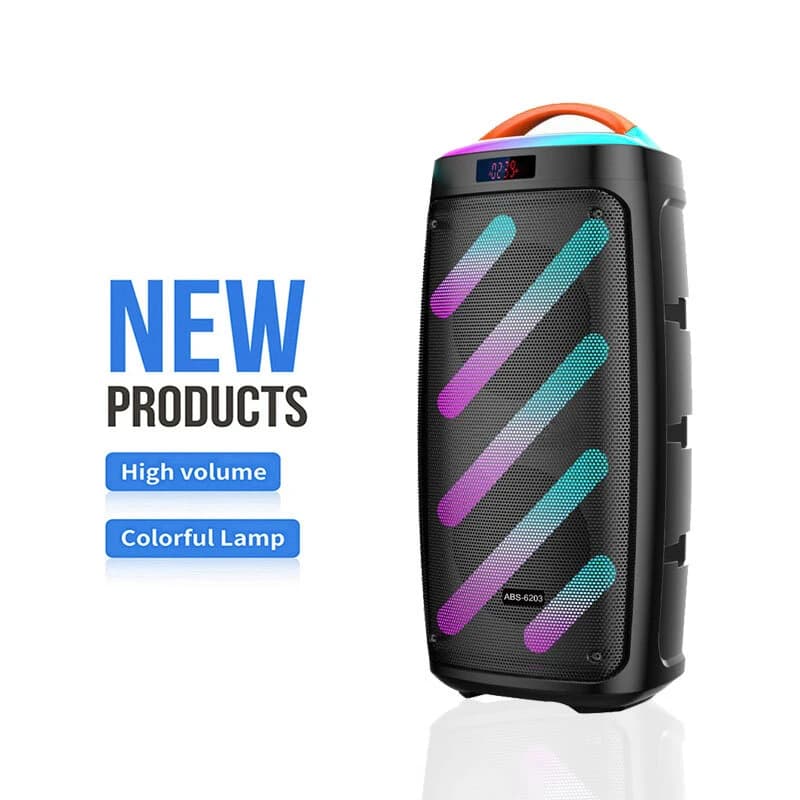 اسپیکر بلوتوثی ABS-6203 + میکروفون و ریموت کنترل — تصویر ۱۲