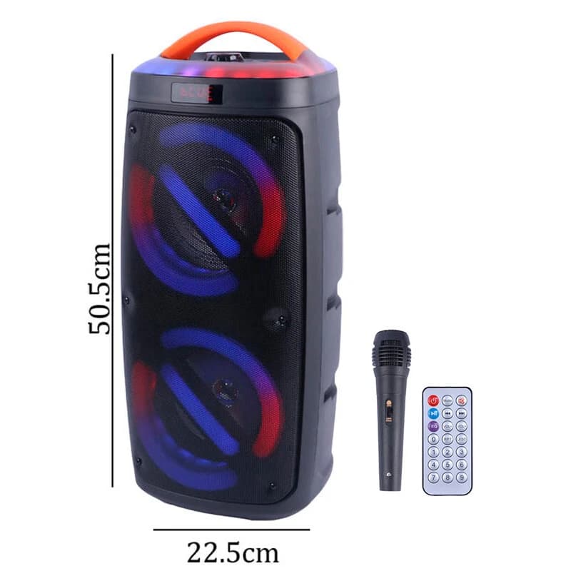 اسپیکر بلوتوثی ABS-6202 + میکروفون و ریموت کنترل — تصویر ۱۱