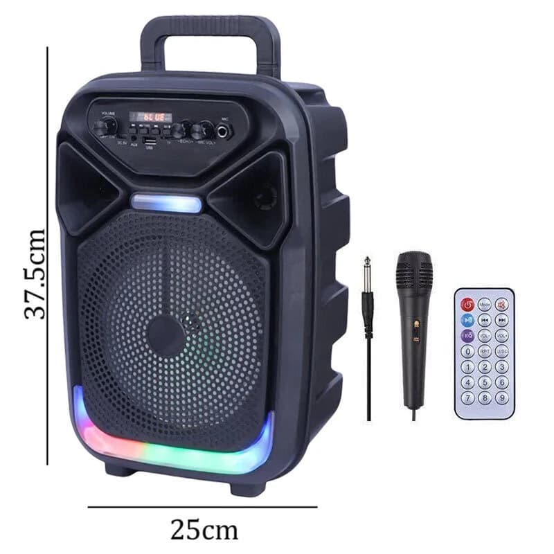 اسپیکر بلوتوثی ABS-8105 + میکروفون و ریموت کنترل — تصویر ۹