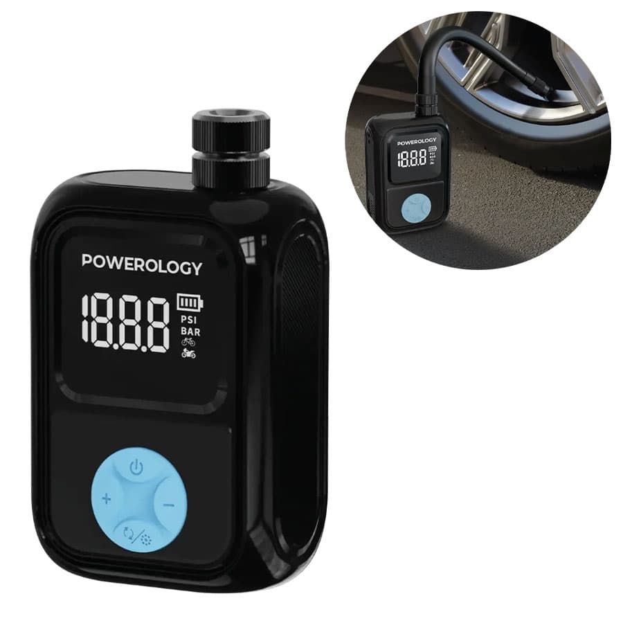 پمپ باد شارژی پاورولوژی Powerology Portable Electric Tire Inflator PSM018