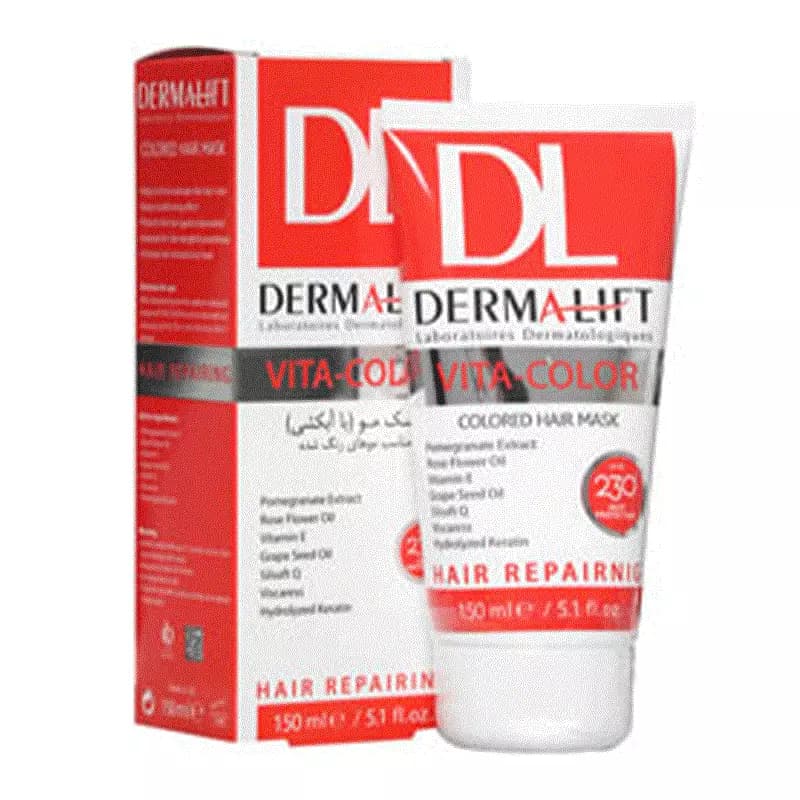 ماسک مو درمالیفت مناسب موی رنگ شده حجم 150mL — تصویر ۲