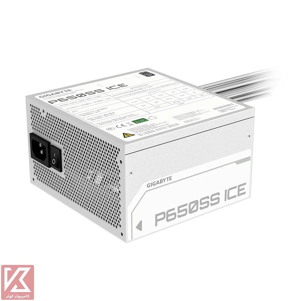 پاور سفید گیگابایت 650 وات مدل P650SS ICE — تصویر ۹