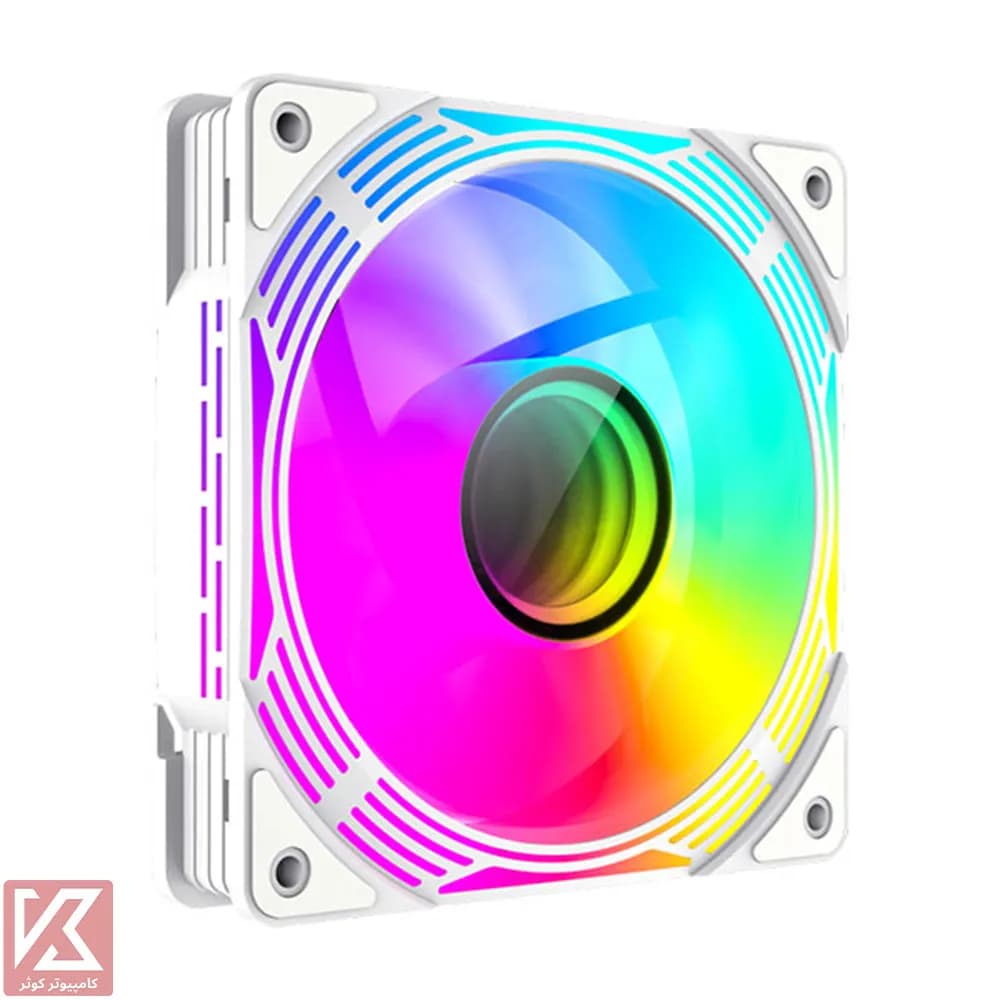 فن کیس سفید گیم مکس مدل FN12A C8I — تصویر ۵