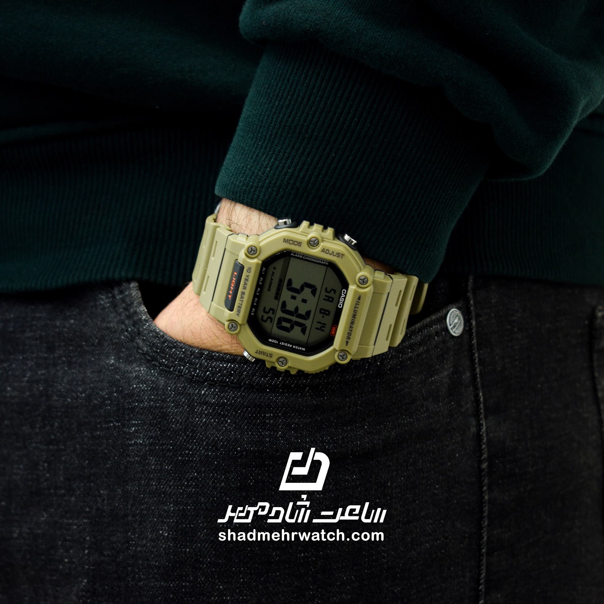 ساعت مچی مردانه کاسیو CASIO AE-1600H-5AV — تصویر ۵