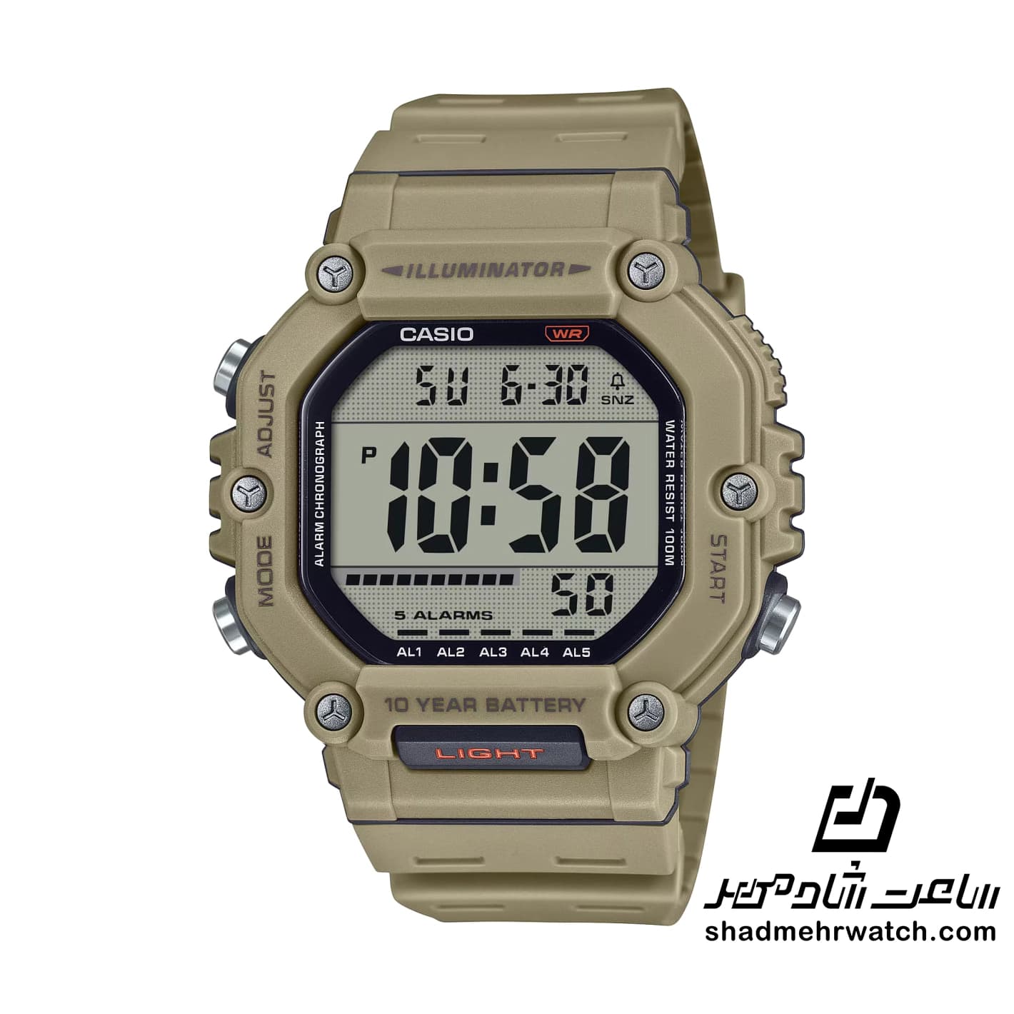 ساعت مچی مردانه کاسیو CASIO AE-1600H-5AV — تصویر ۳
