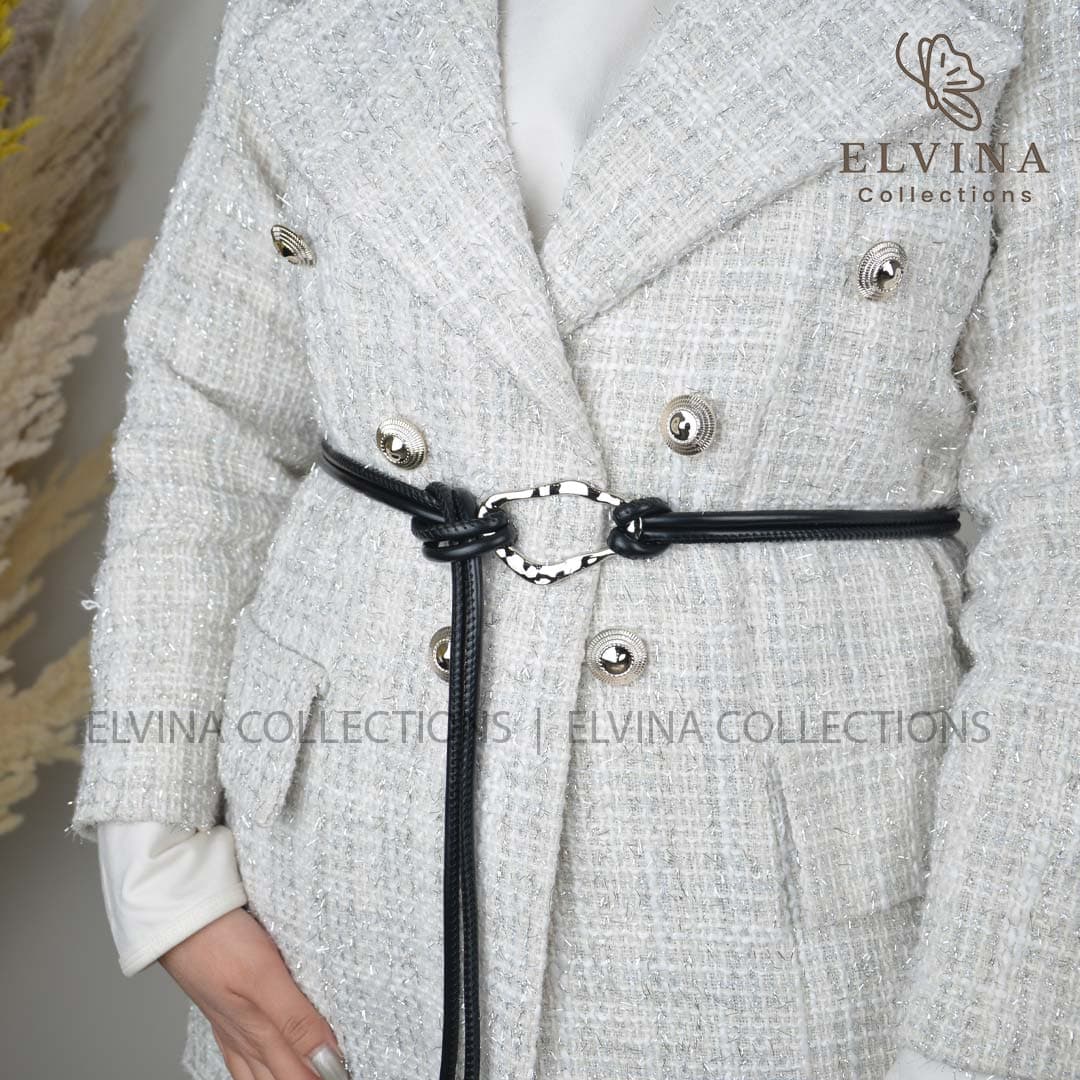 کمربند گره‌ای مجلسی زنانه سگک نقره ای کد 1469 — تصویر ۹