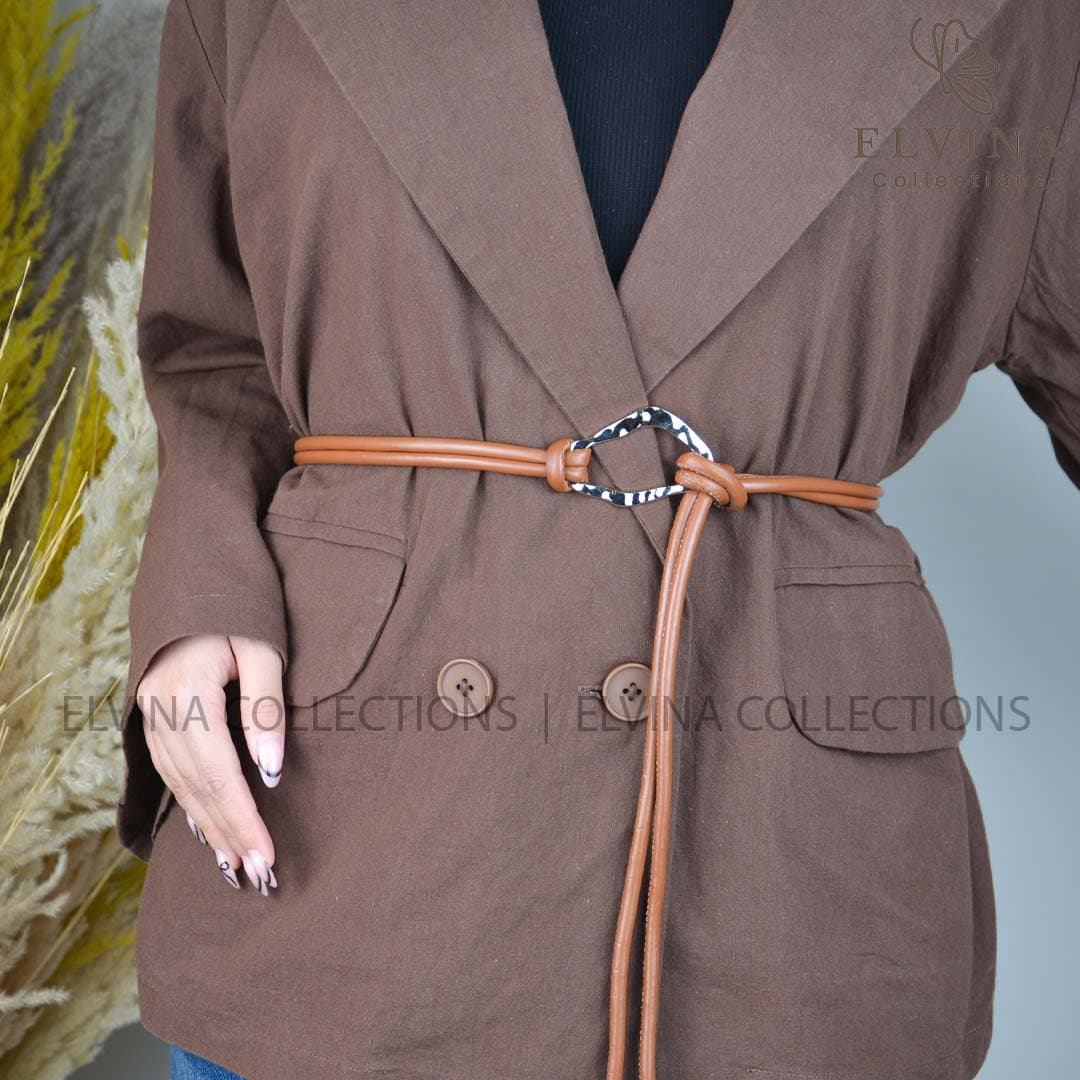 کمربند گره‌ای مجلسی زنانه سگک نقره ای کد 1469 — تصویر ۳