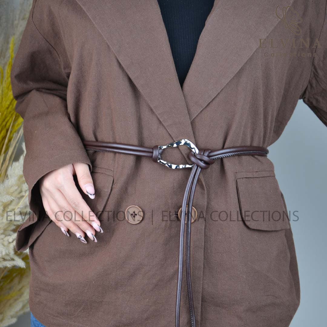 کمربند گره‌ای مجلسی زنانه سگک نقره ای کد 1469 — تصویر ۶