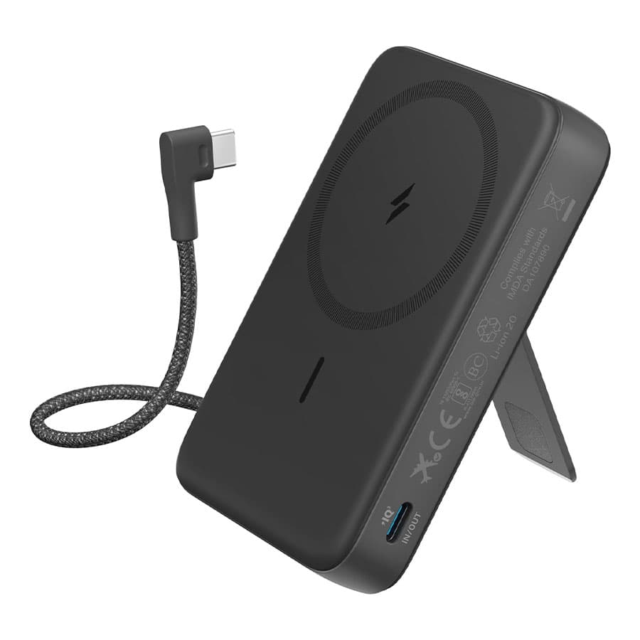 پاوربانک 10 هزار مگ سیف کابل متصل انکر Anker Zolo A1685 10000mAh 30W Magnetic Power Bank with USB-C Cable