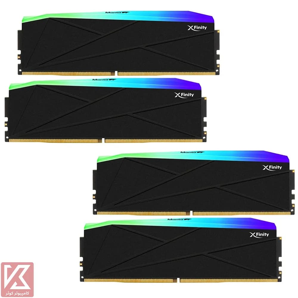 رم وی کالر 32 گیگابایت (2×16) دو کانال DDR5 7200 مدل Manta XFinity RGB CL34 KIT 2+2 — تصویر ۲
