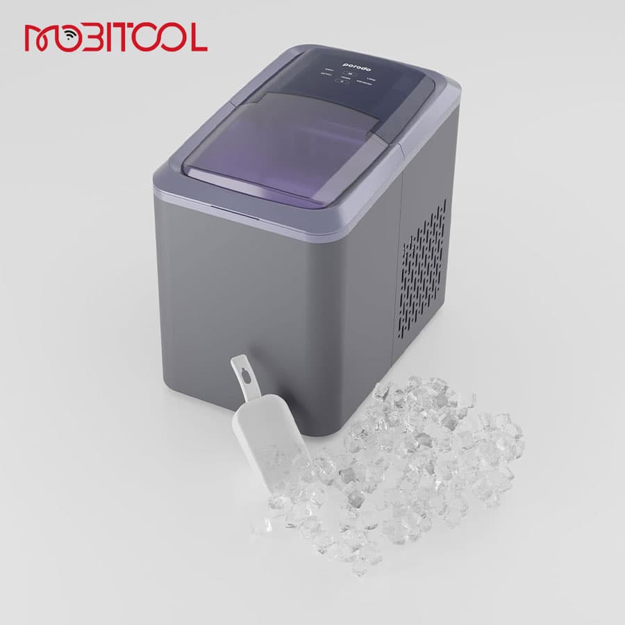 یخ ساز فوری هوشمند 12 کیلویی قابل حمل پرودو Porodo Portable Outdoor Ice Cube Machine 2.2L 12kg — تصویر ۴