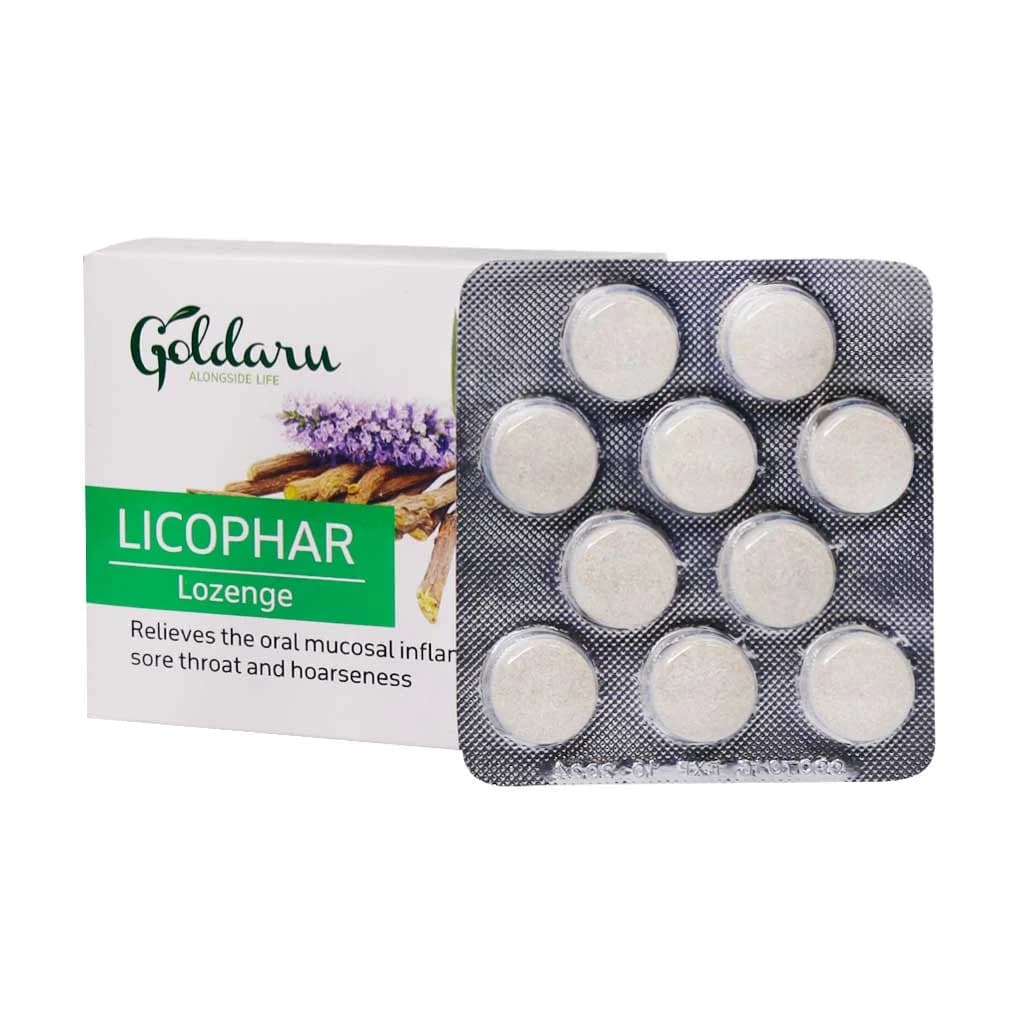 قرص مکیدنی لیکوفار گل دارو ۳۰ عددی | Goldaru Lycofar Lozenges 30 pcs