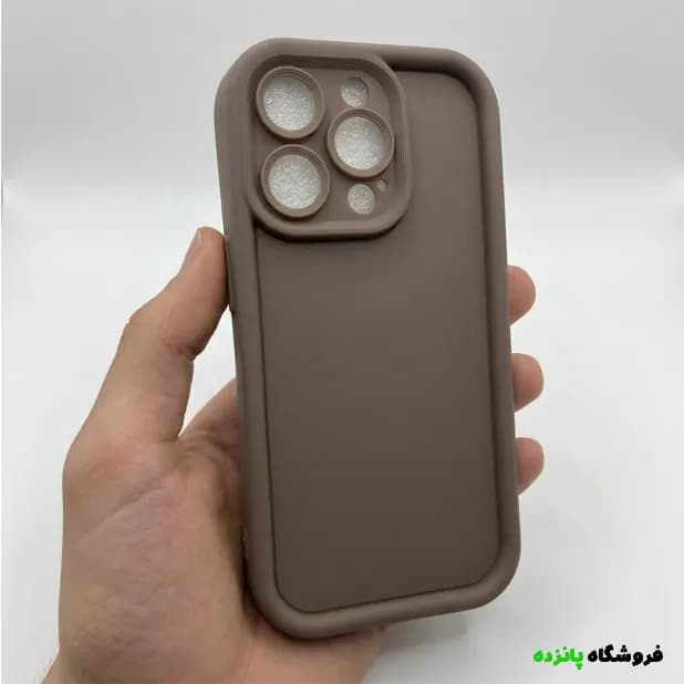 قاب Solid Case آیفون 14 پرو محافظ لنزدار – قهوه ای — تصویر ۲