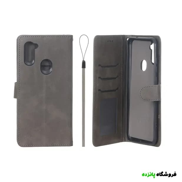کیف موبایل مگنتی سامسونگ A11 داخل خز MNC Plus – خاکستری — تصویر ۲
