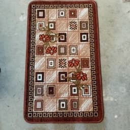 گلیم فرش ماشینی کاشان طرح مینا قهوه ای پادری (100در60) پس کرایه — تصویر ۵