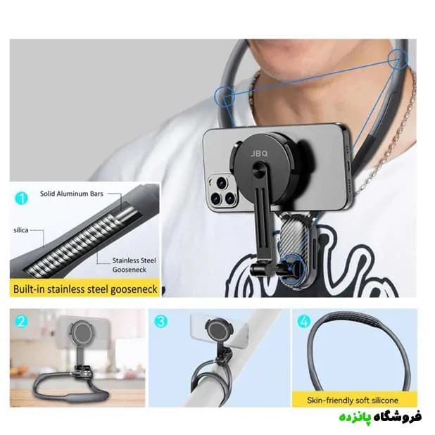 هولدر گردنی گوشی موبایل مگنتی JBQ مدل N621792 – مشکی — تصویر ۱۲