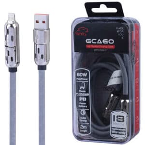 کابل شارژ گیمینگ فست چندکاره TSCO مدل GCA60 60W به طول 2 متر — تصویر ۳