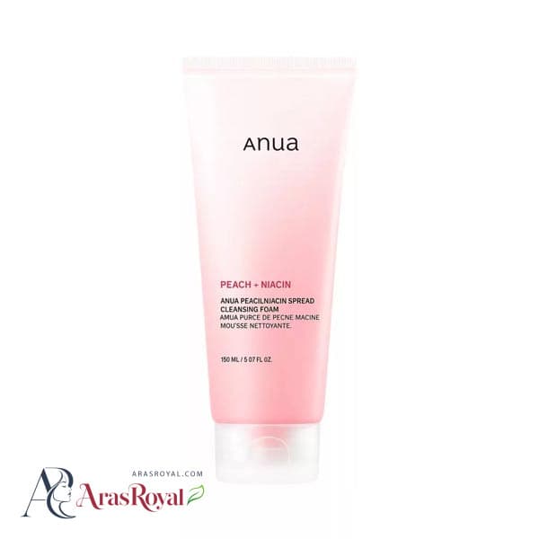 فوم شستشو مرطوب کننده و ضد منافذ آنوا Anua مدل Peach+Niacin حجم 150 میل — تصویر ۳
