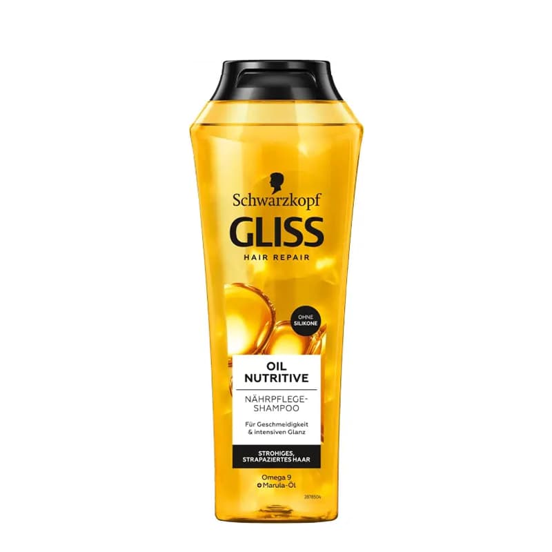 شامپو گلیس Gliss مدل Oil Nutritive اورجینال آلمانی حجم 370 میل — تصویر ۲