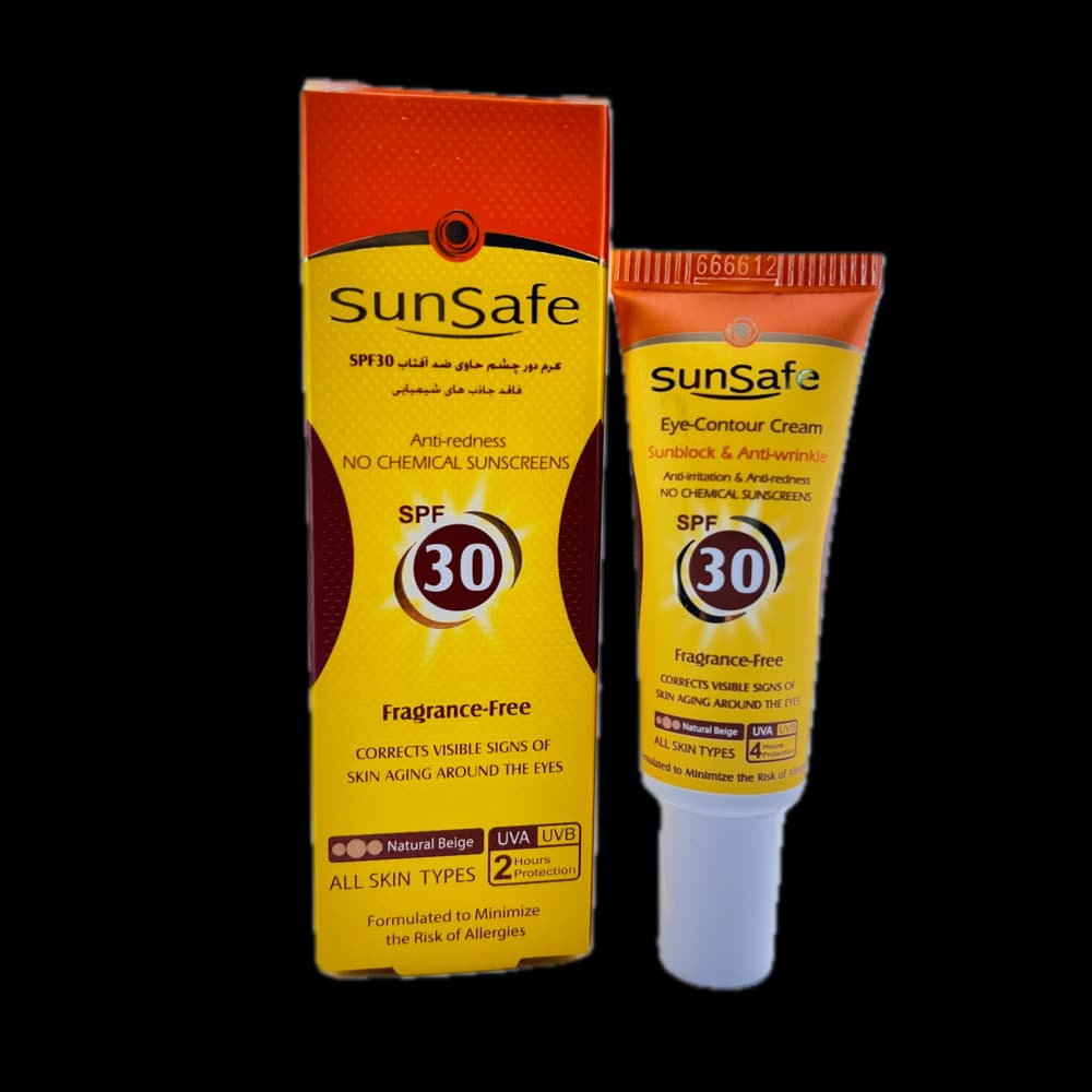 کرم دور چشم حاوی ضد آفتاب SPF 30 بژ طبیعی SunSafe — تصویر ۴