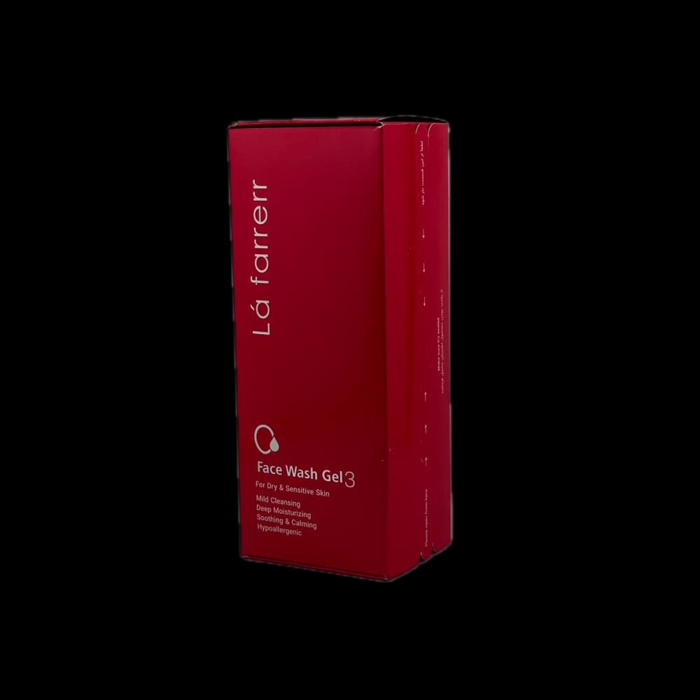 ژل شستشوی صورت مخصوص پوست خشک و حساس 3 لافارر Lafarrerr