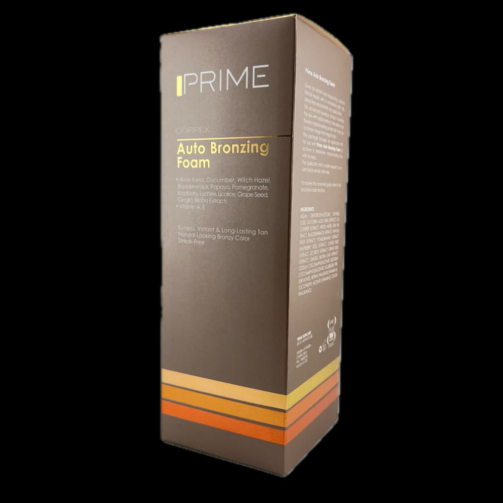 فوم برنز کننده مناسب انواع پوست صورت و بدن prime پرایم