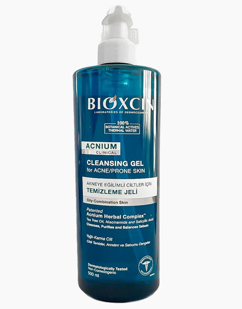 ژل شستشو بیوکسین مدل Acnium | پوست چرب و مختلط | 500 میل — تصویر ۳
