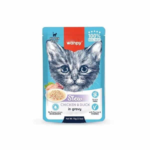 سوپ خورشتی بچه گربه ونپی طعم مرغ و اردک _ 70 گرم