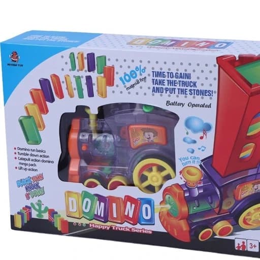 اسباب بازی قطار دومینو ساز موزیکال جعبه ای Xinmeile Toys NO.2206 — تصویر ۲